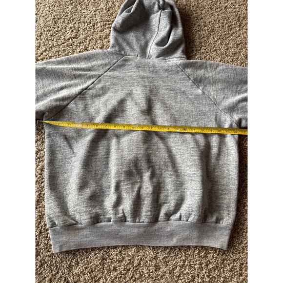 Vintage 80’s Big Yank Thermal Lined Heather Gray M Full Zip Hoodie Sweat Jacket - Picture 7 of 9